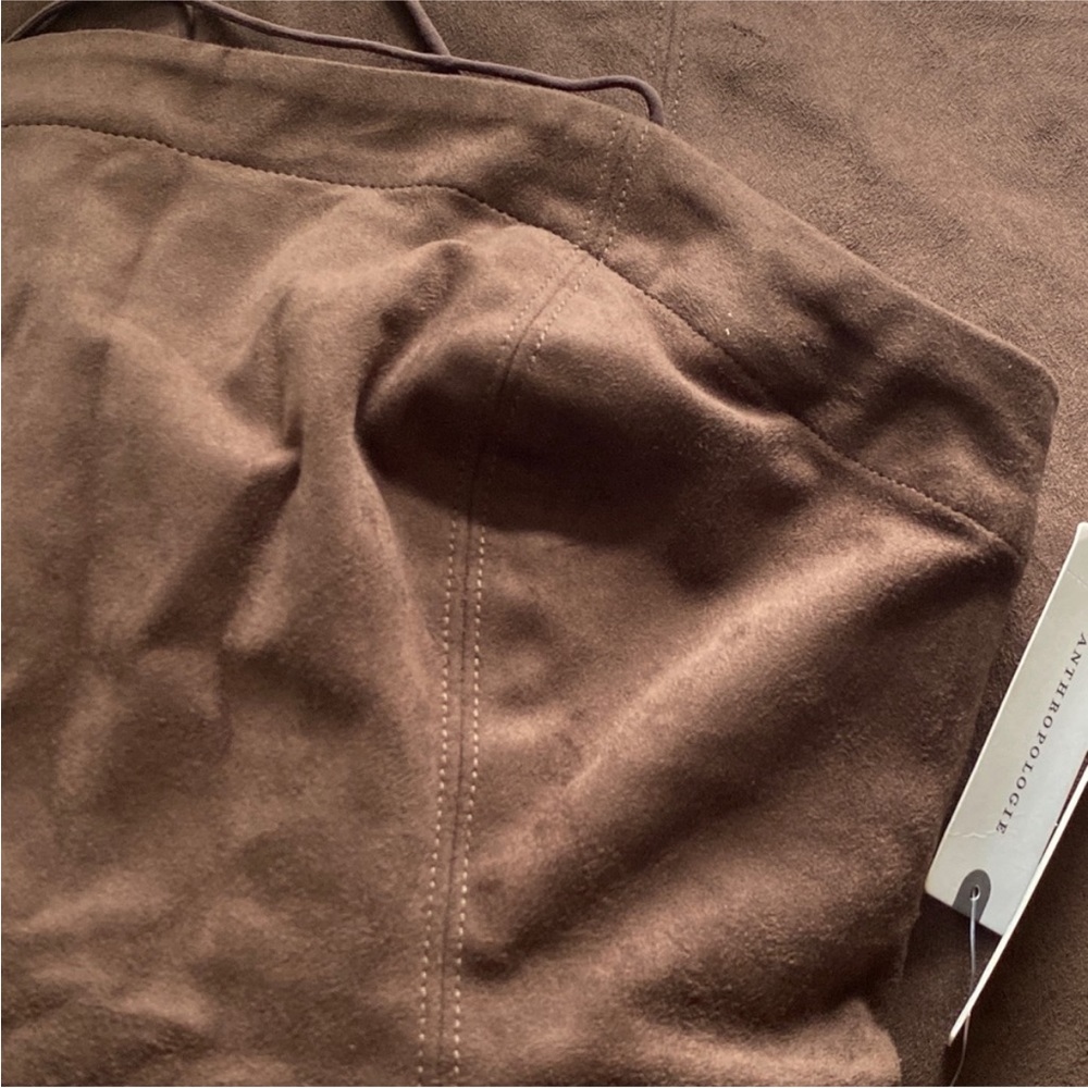 Anthropologie Strappy Faux Suede Midi Dress